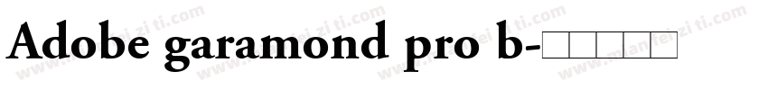 Adobe garamond pro b字体转换